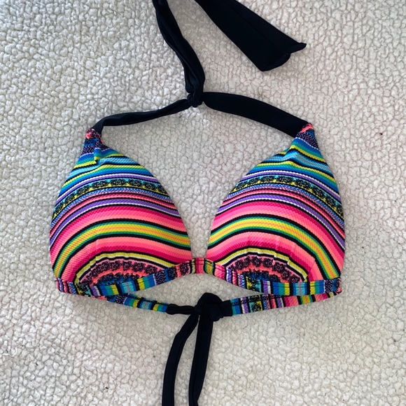 Colorful Aztec Print Bikini Top Small - Picture 1 of 4